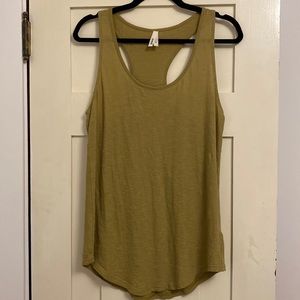 Pact L olive racer back tank